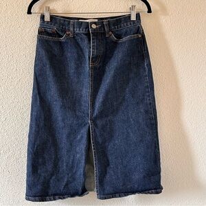 GAP JEANS Vtg Denim Midi Skirt Women Size 2